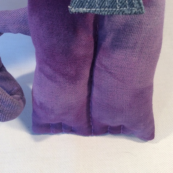 Purple handmade cat stuffed animal - Picture 5 of 12